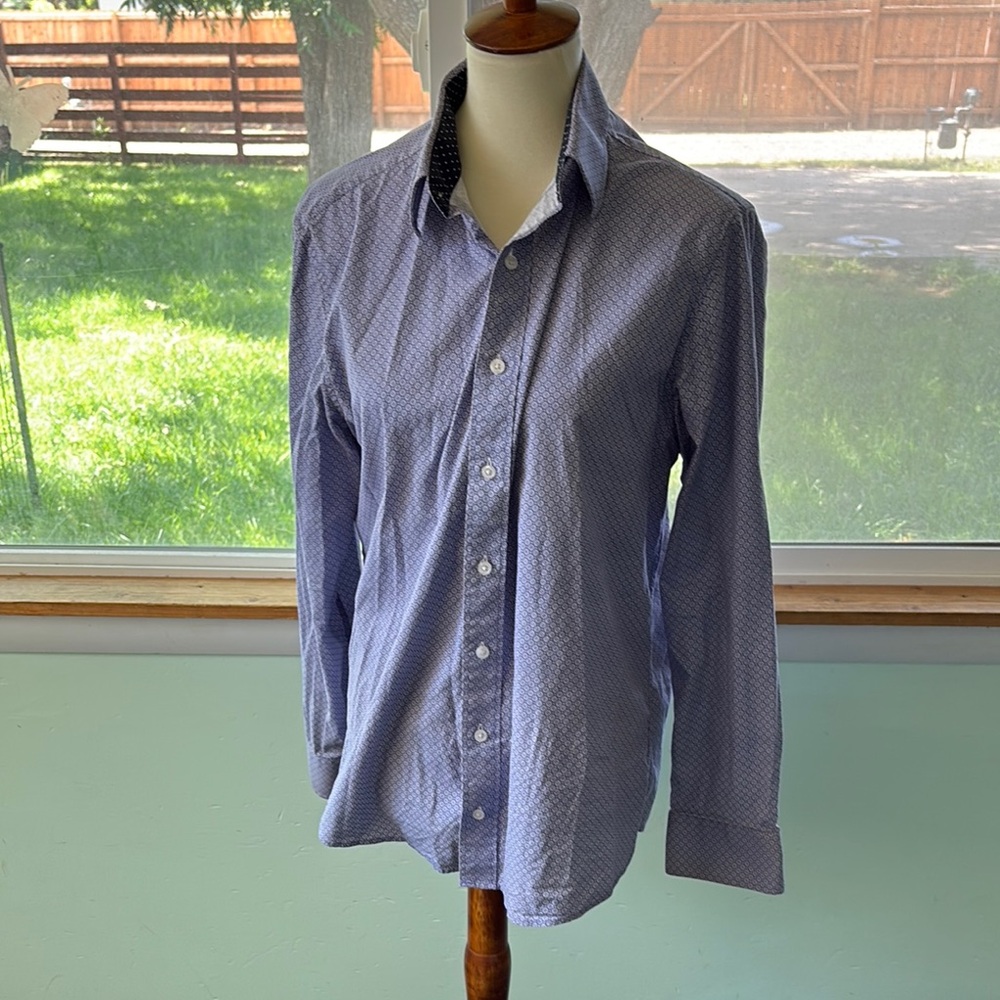 Light Blue Chambray Button Down Shirt with Long Sleeves